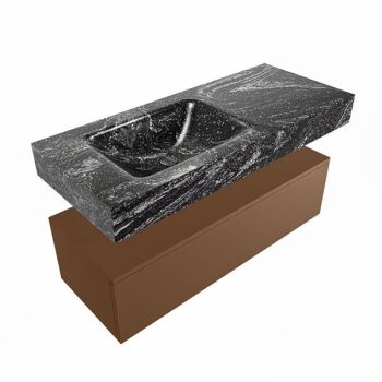 corian waschtisch set alan dlux 110 cm schwarz marmor lava ADX110Rus1ll0lav