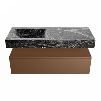 corian waschtisch set alan dlux 120 cm schwarz marmor lava ADX120Rus1ll0lav