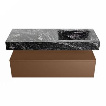 corian waschtisch set alan dlux 120 cm schwarz marmor lava ADX120Rus1lR0lav