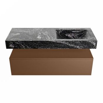 corian waschtisch set alan dlux 120 cm schwarz marmor lava ADX120Rus1lR1lav