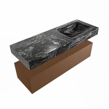 corian waschtisch set alan dlux 130 cm schwarz marmor lava ADX130Rus1lR0lav