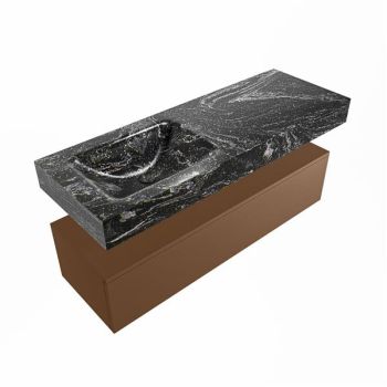 corian waschtisch set alan dlux 130 cm schwarz marmor lava ADX130Rus1ll1lav