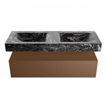 corian waschtisch set alan dlux 130 cm schwarz marmor lava ADX130Rus1lD2lav