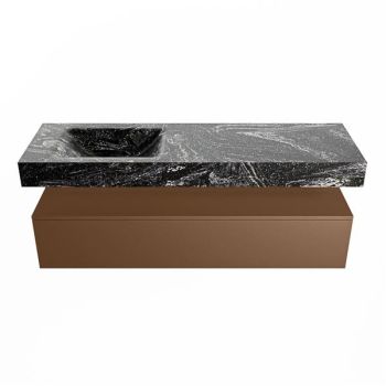 corian waschtisch set alan dlux 150 cm schwarz marmor lava ADX150Rus1ll0lav