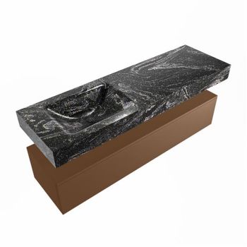 corian waschtisch set alan dlux 150 cm schwarz marmor lava ADX150Rus1ll0lav