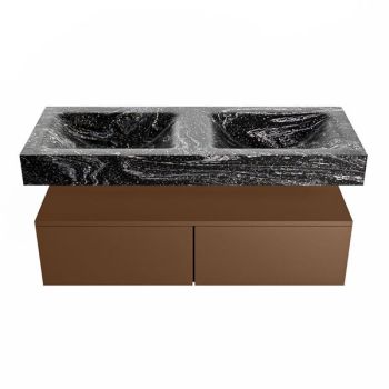 corian waschtisch set alan dlux 120 cm schwarz marmor lava ADX120Rus2lD2lav