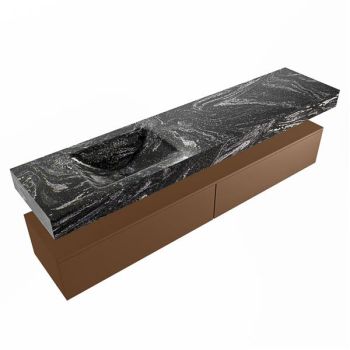 corian waschtisch set alan dlux 200 cm schwarz marmor lava ADX200Rus2ll0lav