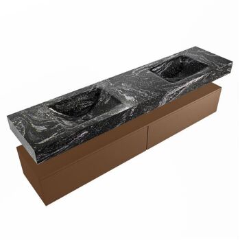 corian waschtisch set alan dlux 200 cm schwarz marmor lava ADX200Rus2lD0lav