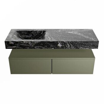 corian waschtisch set alan dlux 130 cm schwarz marmor lava ADX130Arm2ll0lav