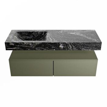 corian waschtisch set alan dlux 130 cm schwarz marmor lava ADX130Arm2ll1lav