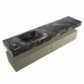 corian waschtisch set alan dlux 200 cm schwarz marmor lava ADX200Arm2ll0lav
