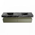 corian waschtisch set alan dlux 200 cm schwarz marmor lava ADX200Arm2lD0lav
