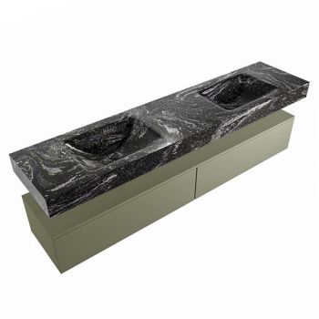 corian waschtisch set alan dlux 200 cm schwarz marmor lava ADX200Arm2lD2lav