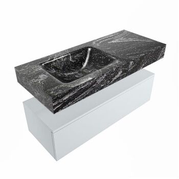 corian waschtisch set alan dlux 110 cm schwarz marmor lava ADX110cla1ll1lav