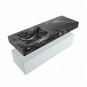 corian waschtisch set alan dlux 130 cm schwarz marmor lava ADX130cla1ll0lav