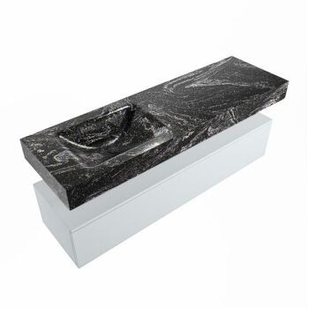corian waschtisch set alan dlux 150 cm schwarz marmor lava ADX150cla1ll1lav