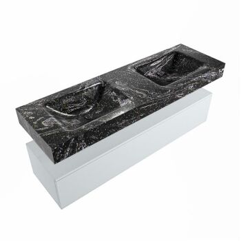 corian waschtisch set alan dlux 150 cm schwarz marmor lava ADX150cla1lD2lav