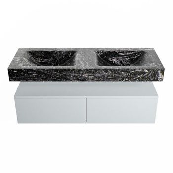 corian waschtisch set alan dlux 130 cm schwarz marmor lava ADX130cla2lD0lav