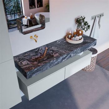 corian waschtisch set alan dlux 150 cm schwarz marmor...