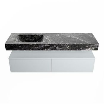 corian waschtisch set alan dlux 150 cm schwarz marmor lava ADX150cla2ll0lav