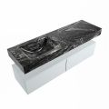 corian waschtisch set alan dlux 150 cm schwarz marmor lava ADX150cla2ll1lav