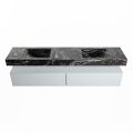 corian waschtisch set alan dlux 200 cm schwarz marmor lava ADX200cla2lD2lav