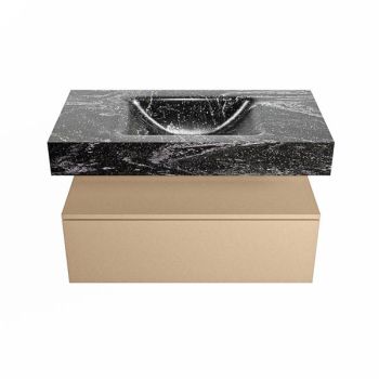 corian waschtisch set alan dlux 90 cm schwarz marmor lava ADX90oro1lM0lav