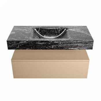 corian waschtisch set alan dlux 100 cm schwarz marmor lava ADX100oro1lM0lav