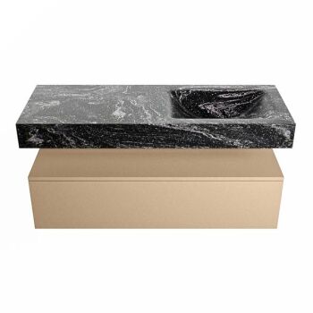 corian waschtisch set alan dlux 120 cm schwarz marmor lava ADX120oro1lR0lav