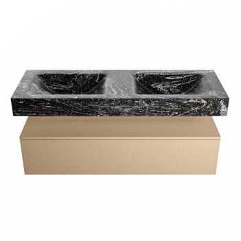corian waschtisch set alan dlux 130 cm schwarz marmor lava ADX130oro1lD0lav
