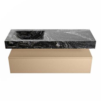 corian waschtisch set alan dlux 130 cm schwarz marmor lava ADX130oro1ll1lav