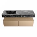 corian waschtisch set alan dlux 130 cm schwarz marmor lava ADX130oro2ll1lav