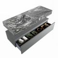 corian waschtisch set alan dlux 130 cm schwarz marmor lava ADX130Pla1ll0lav