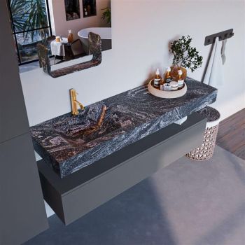corian waschtisch set alan dlux 150 cm schwarz marmor lava ADX150Pla1ll1lav