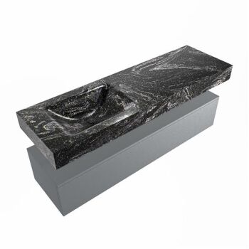 corian waschtisch set alan dlux 150 cm schwarz marmor lava ADX150Pla1ll1lav