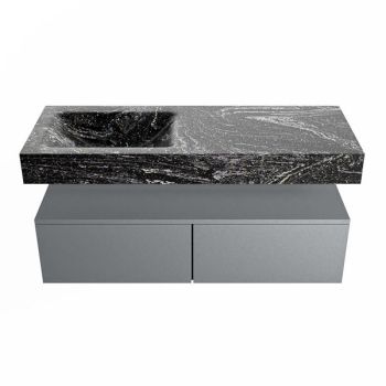 corian waschtisch set alan dlux 120 cm schwarz marmor lava ADX120Pla2ll1lav