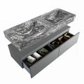 corian waschtisch set alan dlux 130 cm schwarz marmor lava ADX130Pla2lD0lav