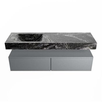 corian waschtisch set alan dlux 150 cm schwarz marmor lava ADX150Pla2ll0lav