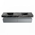 corian waschtisch set alan dlux 200 cm schwarz marmor lava ADX200Pla2lD2lav