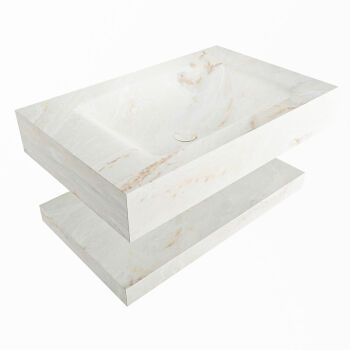 corian waschtisch set alan dlux 70 cm braun marmor frappe ADX70fraPlM1fra