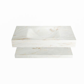 corian waschtisch set alan dlux 90 cm braun marmor frappe ADX90fraPlM1fra
