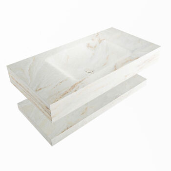corian waschtisch set alan dlux 90 cm braun marmor frappe ADX90fraPlM1fra
