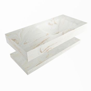 corian waschtisch set alan dlux 100 cm braun marmor frappe ADX100fraPlR1fra