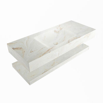 corian waschtisch set alan dlux 110 cm braun marmor frappe ADX110fraPlM0fra