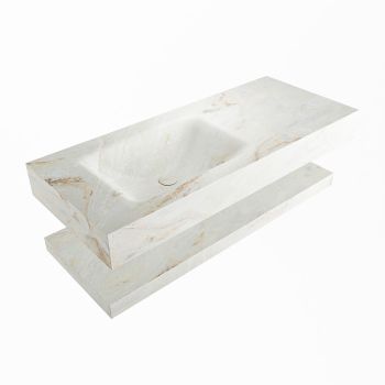 corian waschtisch set alan dlux 110 cm braun marmor frappe ADX110fraPll0fra