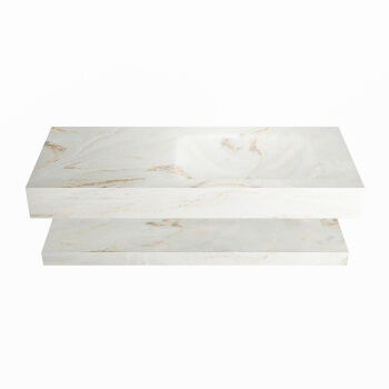 corian waschtisch set alan dlux 110 cm braun marmor frappe ADX110fraPlR1fra