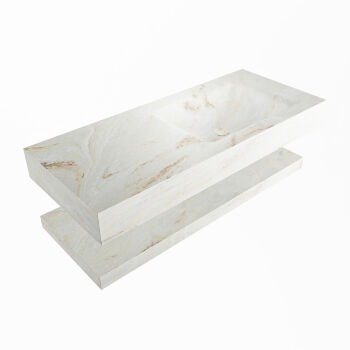corian waschtisch set alan dlux 110 cm braun marmor frappe ADX110fraPlR1fra
