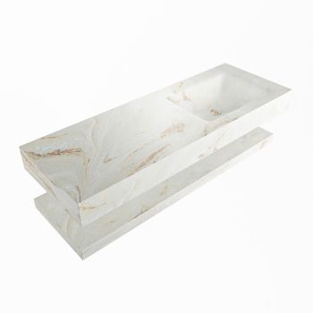 corian waschtisch set alan dlux 130 cm braun marmor frappe ADX130fraPlR0fra
