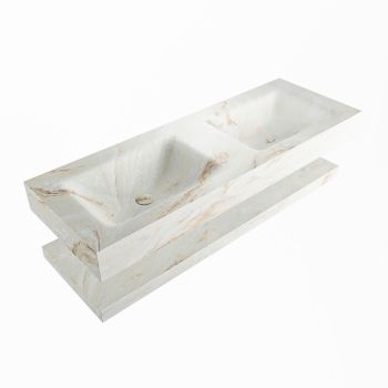 corian waschtisch set alan dlux 130 cm braun marmor frappe ADX130fraPlD0fra