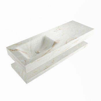 corian waschtisch set alan dlux 130 cm braun marmor frappe ADX130fraPll1fra